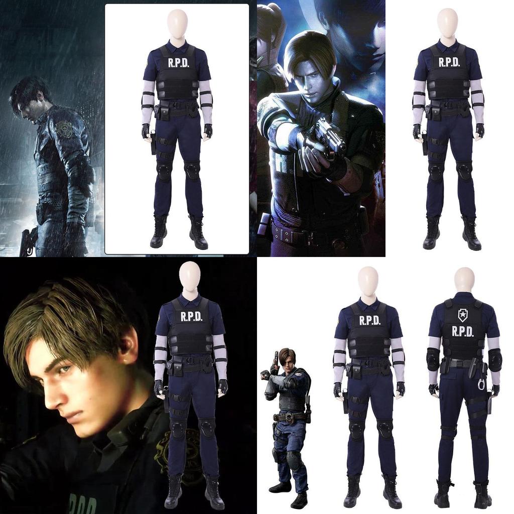 Resident 2 Evil Remake Biohazard Re2 Leon Scott Kennedy Cosplay Costume Police