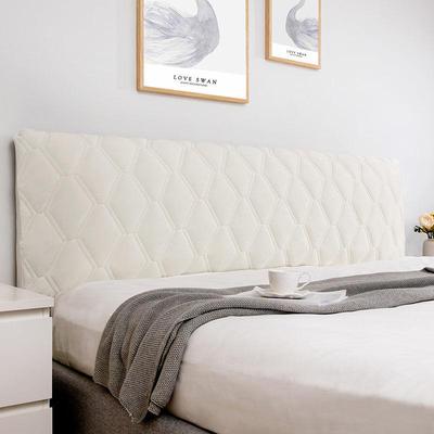 Funda de cabecera de terciopelo grueso, cubierta de cabeza acolchada súper suave y liso todo incluido, funda protectora contra el polvo para cama de Color sólido