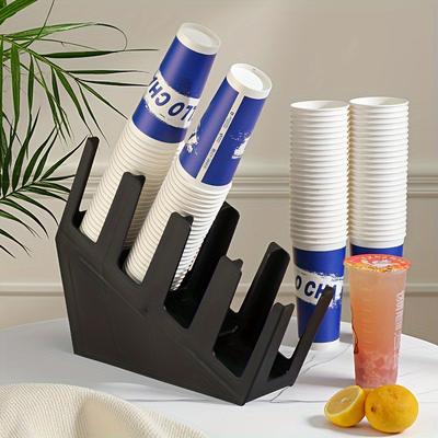 1PC Disposable Cup Holder Plastic Cup Storage Rack Dustproof Draining Inverted Rack for Coffee Tea Water Paper Cup Organizer