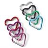 Heart-Shaped Aluminum Carabiner Key Chain Clip Outdoor Keyring Hook Water Bottle Hanging Buckle Travel Kit Accessories