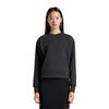 Adidas Solid Color Pullover Round Neck Loose Long Sleeve Sweatshirt Women sweatshirt Black JP2655