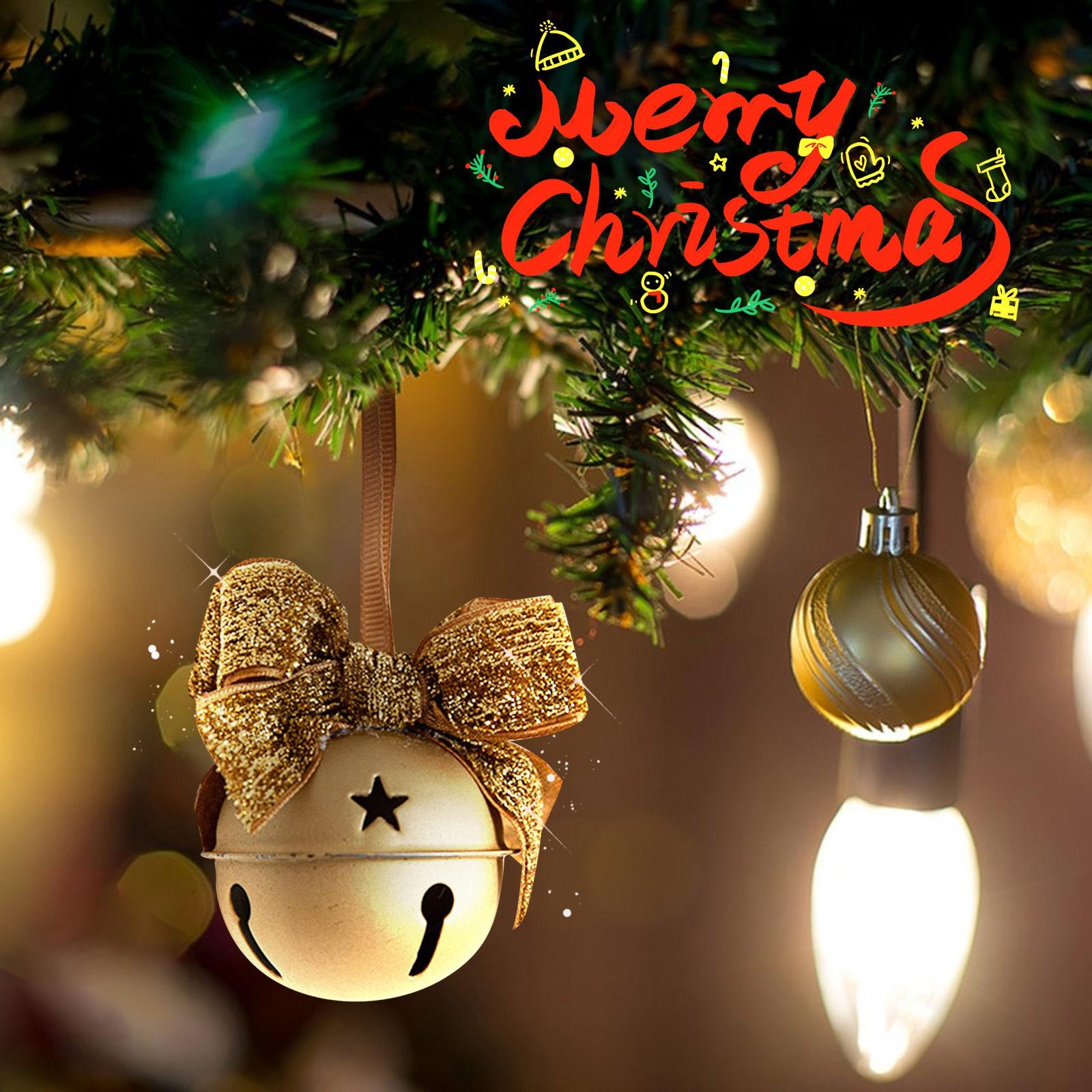 

Рождественские колокольчики с бархатным бантом Рождественские колокольчики Металлические рождественские колокольчики с вырезами для дверных ручек Украшения для рождественской елки Товары для вечеринок One Size золотой