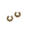 Braided Hong Kong Style Gold Circle Retro Earrings for Women - High-End 2021 Design