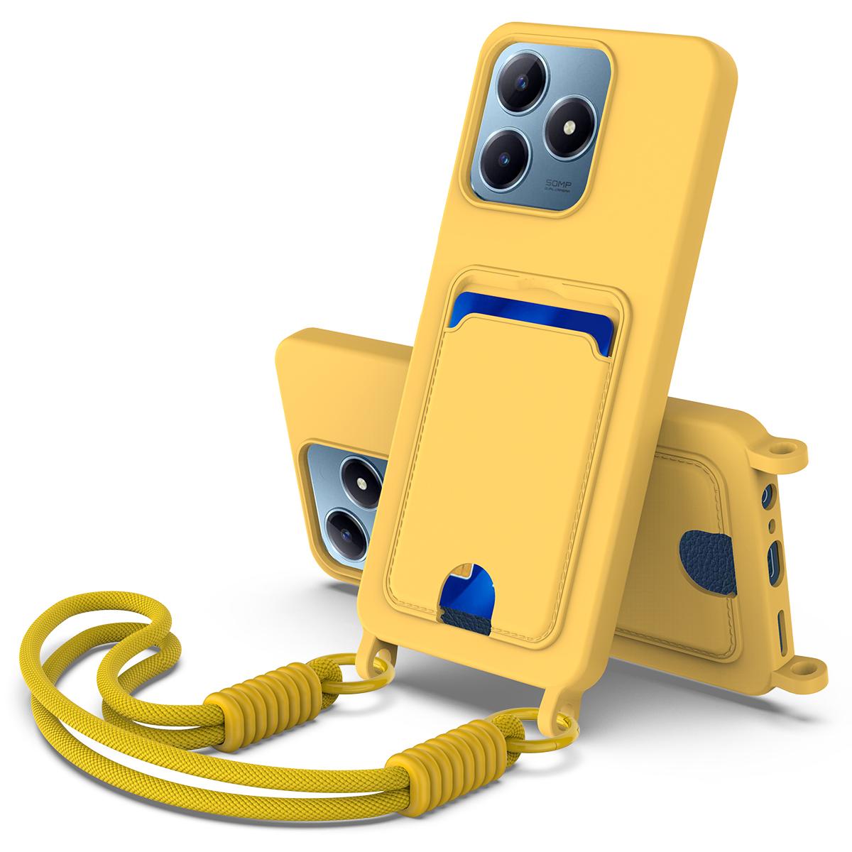 

For Realme Note 60/Realme Note 60x 4G/Realme C61 4G/Realme C61 (India) 4G/Realme Narzo N63 4G/Realme C63 4G Liquid Silicone Case Phone Back Cover Yellow