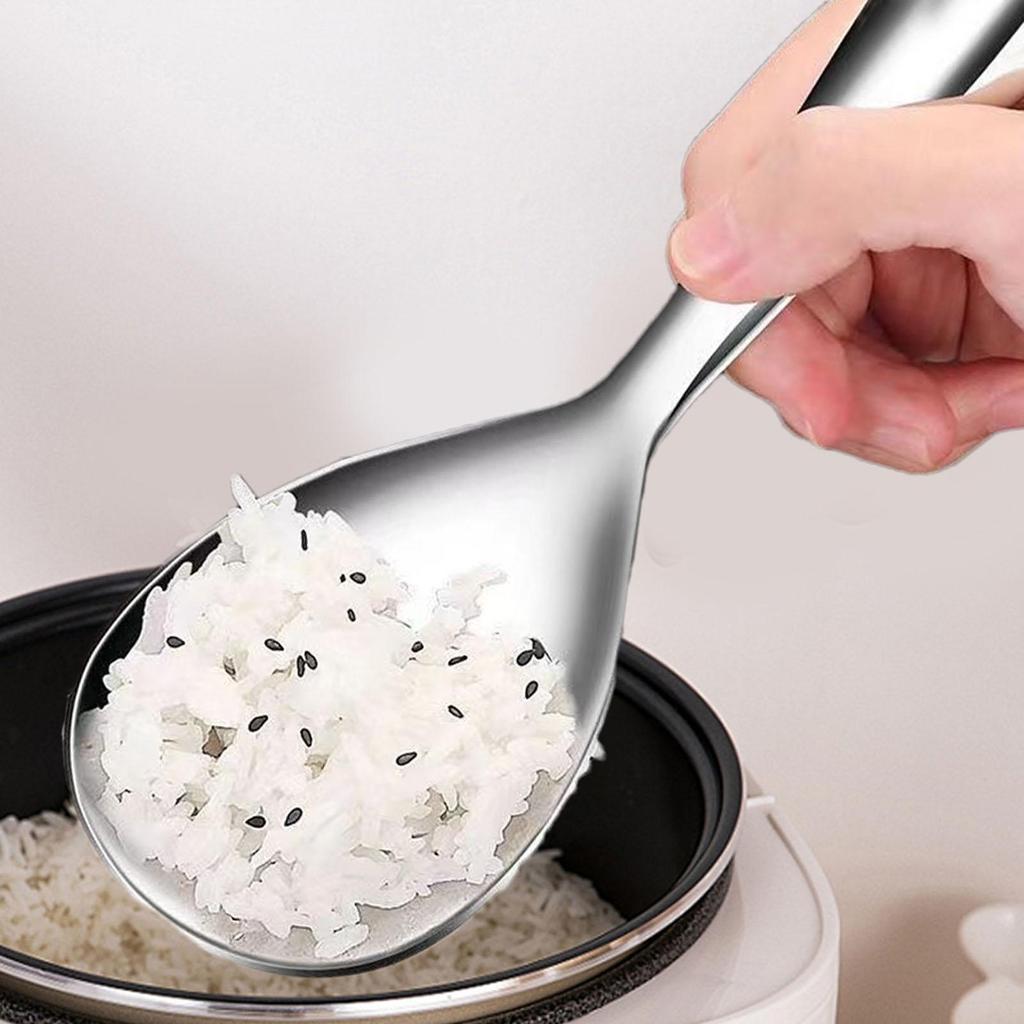 Stainless Steel Rice Spoon, Kitchen Non Stick Rice Spoon, Rice Shovel, Household Large Rice Spoon, Reusable Rice Spoon
