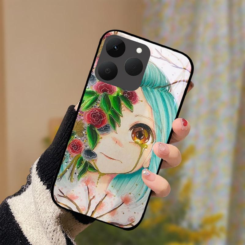 Für Realme 15T 15 T 5G Hülle Luxus Mode Gehärtetes Glas Rückseite Für Realme15T Stoßfester Bumper Funda RMX5111 RMX5112 Etui