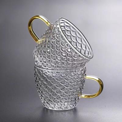 Glass Tea Cups Small Cups Home Glass Tea Set Coffee Cup Set Tea Water Cup Saucer Steak Juice Bucket Table Decor Teacup
