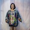 2024 Autumn Women's Plus Size Rhinestone Donald Duck Hooded Sweater: European Style Loose Fit Plush Top