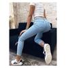 Vysoká kvalita Nové Vintage Skinny Štyri gombíky Ceruzkové džínsy s vysokým pásom Ženy Strečové džínsové nohavice Slim Fit Úzke nohavice po celej dĺžke