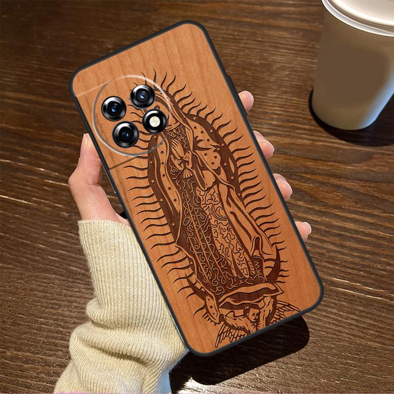 Buddha Jesus Guadalupe Wood For OnePlus Nord CE 5 2 3 4 Lite N20 N30 Case For OnePlus 15 R 13 12 11 8T 10T 13T 12R 13R