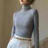 Q-Select Women's Thick Modal Ribbed Turtleneck Slim Long Sleeve Tee for Fall/Winter
