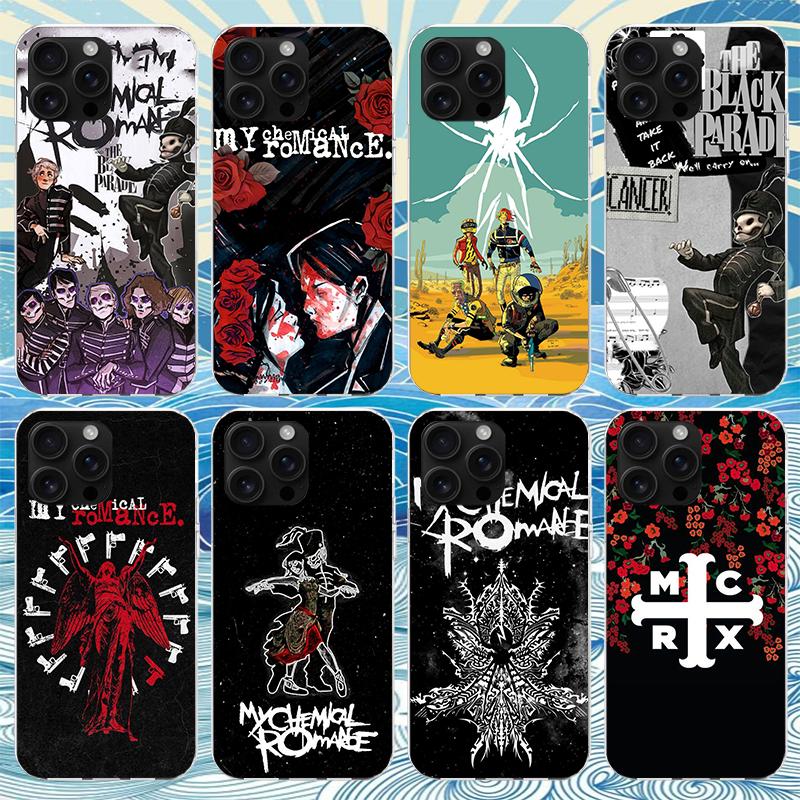 My Chemical Romance MCR Handyhülle Für iPhone 11 12 13 Mini 14 15 Plus 17 Air 16 Pro Max 16E 7 8 SE 2020 Benutzerdefinierte Druckabdeckung