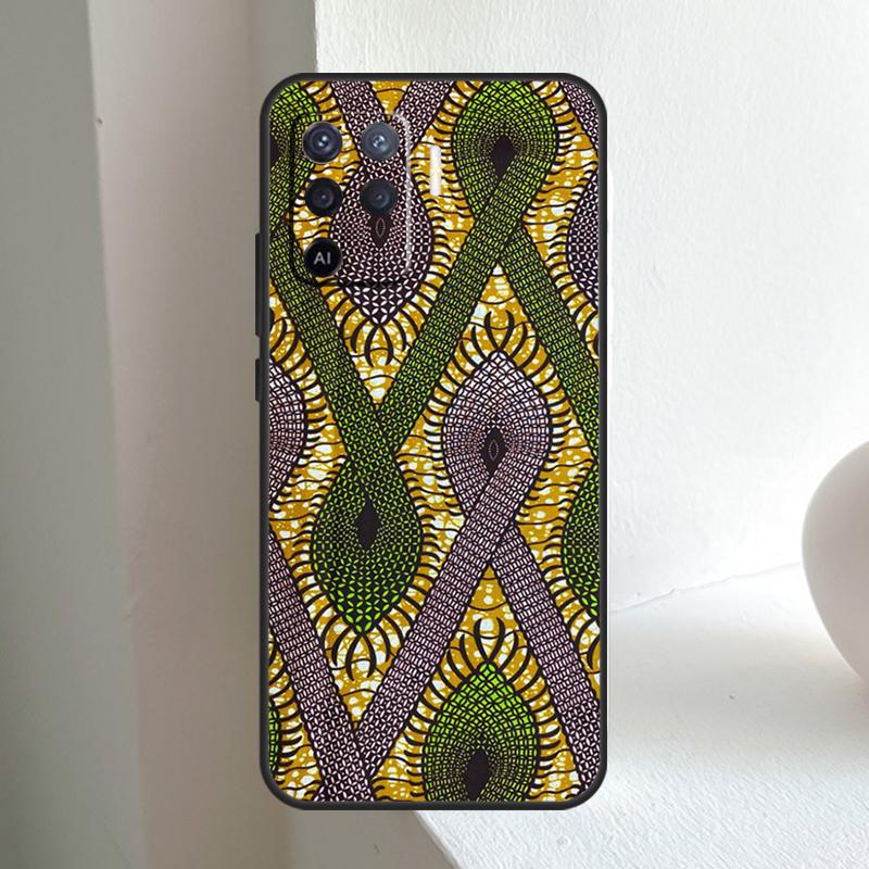 African Style Fabric Print For OPPO A80 A60 A40 A5 A6 Pro A15 A17 A57 A16 A76 A96 A18 A38 A58 A78 A98 A54 A74 A94 Case