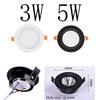 Tricolor Anti Glare Recessed LED Downlights 3W 5W 7W 9W 12W 15W 18W COB Ceiling Lamp Spot Lights AC85-265V +Led Drive