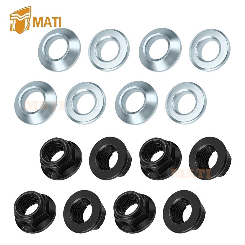 MATI 8pcs M10x1.25 Lug Nuts Flat Tapered for Yamaha Banshee 350 Raptor 350 Warrior 350 Grizzly 600 Raptor 660R for Honda ATC200X