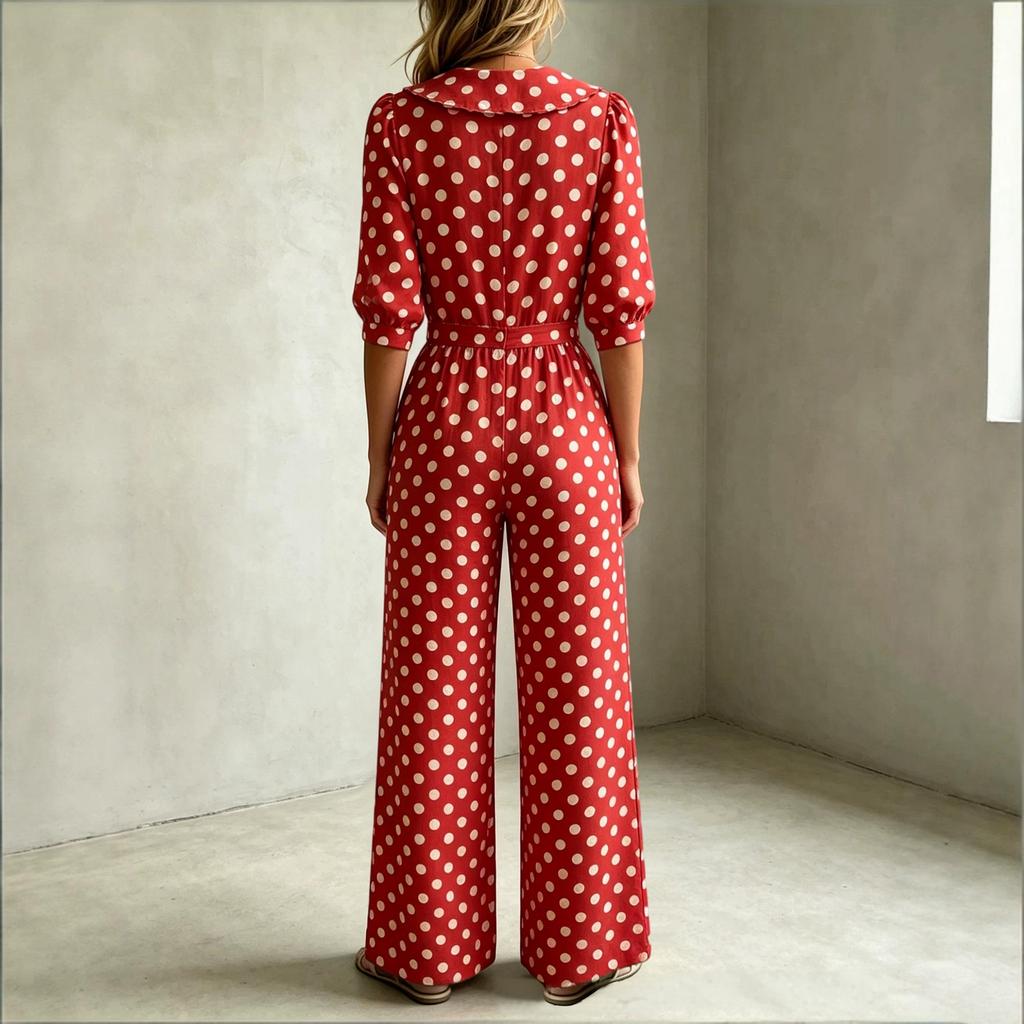 Women's Casual Vacation Jumpsuit, Relaxed Fit Romper, Lightweight and Easy To Wear, for Summer, Beach, and Daily Wear