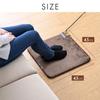 Yamazen Mini Mat Foot Warmer 45×45cm Electric Floor Cushion Hot Carpet Brown YMM-W45BF