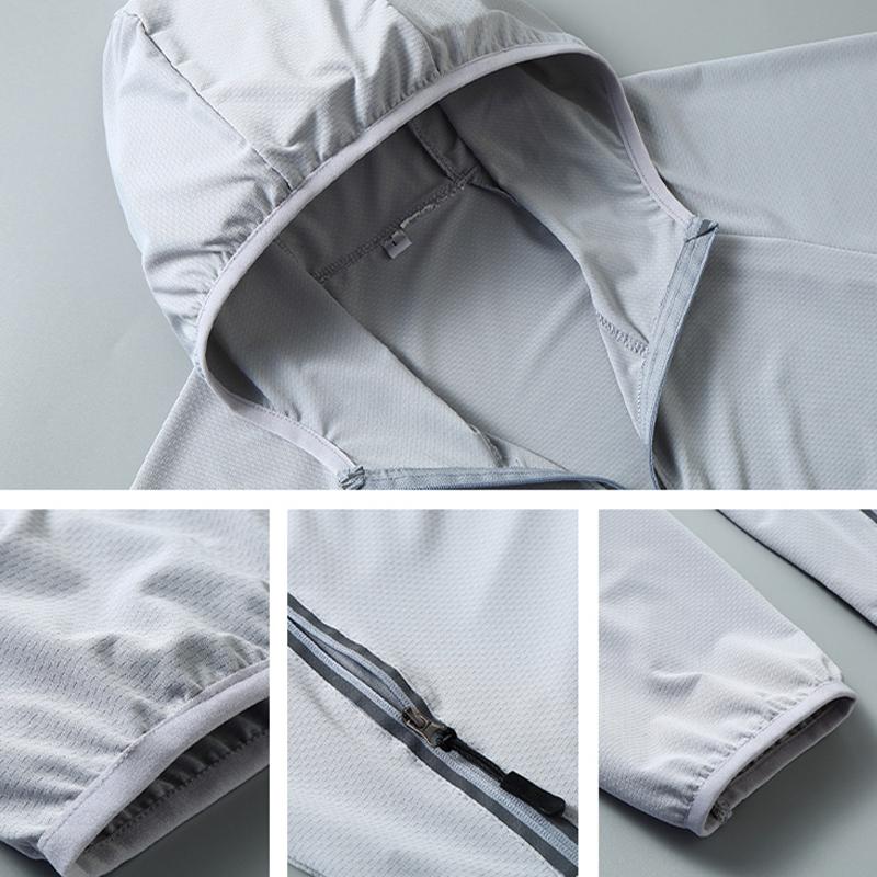 Plus rozmiar letnie ubrania z filtrem przeciwsłonecznym moda z kapturem cienkie kurtki chroniące przed słońcem Oversize płaszcz dla par lato dla mężczyzn