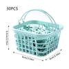 Plastic Clothespins 30 Pcs Strong Grip Anti Wind Durable Clips Multi Laundry Drying and Cable Organizer for Home Dorm Use