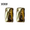 Comfortable Long-lasting Earrings 1 Pair Chunky for Women, Silver/Gold Statement Elegant Lightweight Drop Stud Earrings, Geometric Square Jewelry Gift