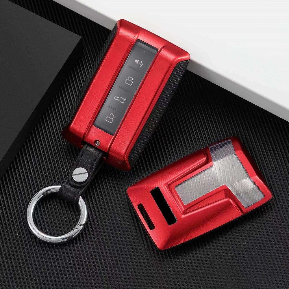 Interior Mouldings Aluminum Alloy TPU Car Key Remote Key FOB Cover Case For Great Wall GWM WEY TANK 300 500 Tank300 Tank500 2021