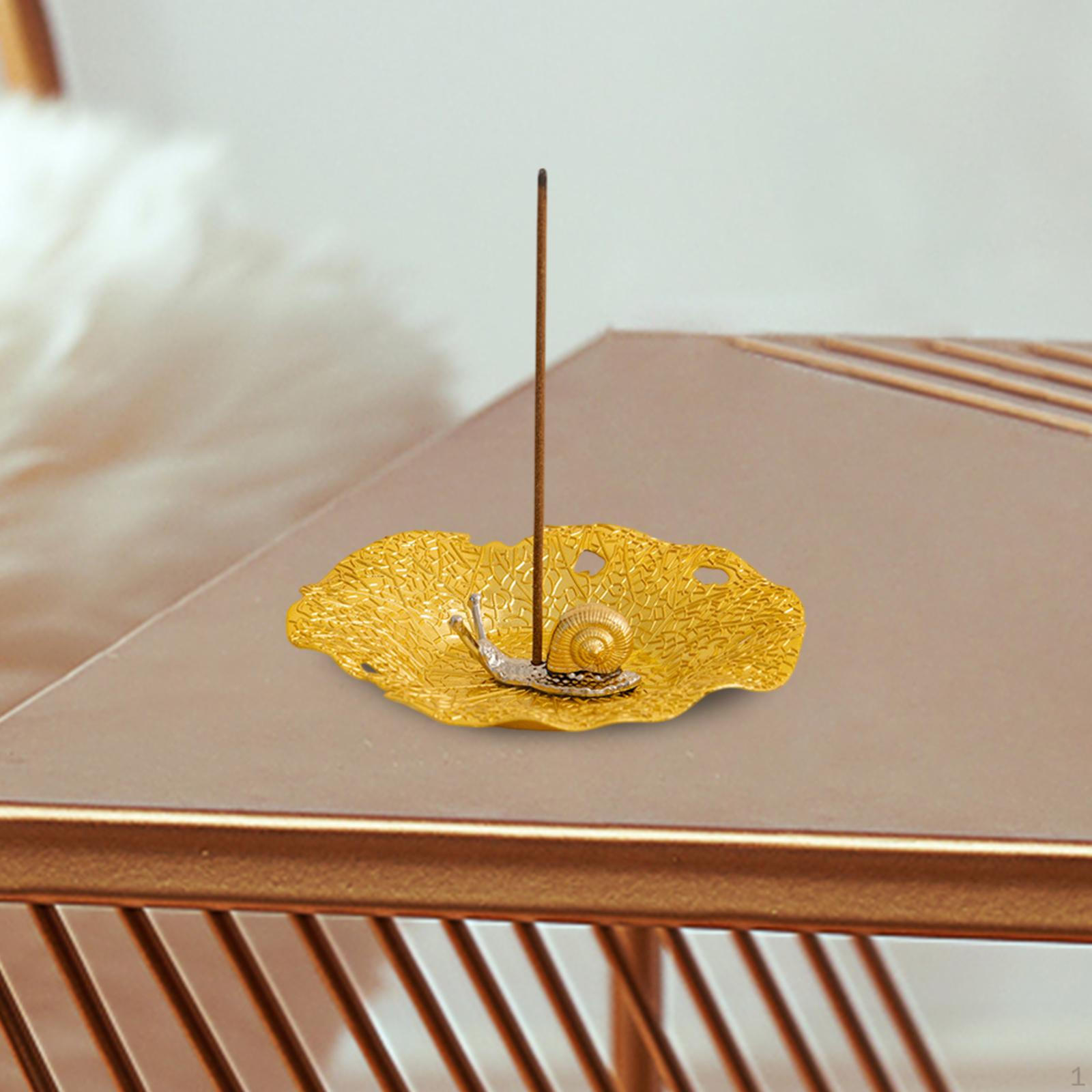 

Incense Burner Tray Handmade for Stick Coil Cone Ornament Tea Ceremony Accessory lotus leaf