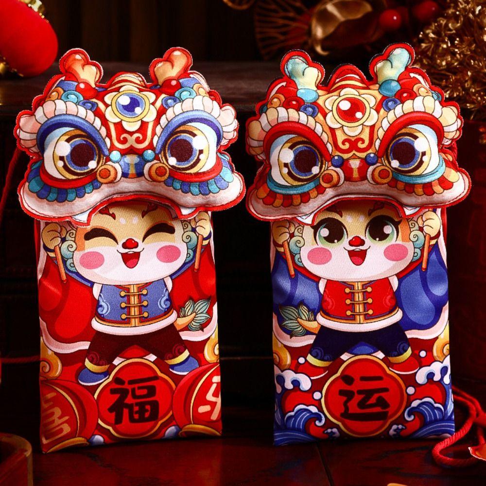 Cartoon New Year Coin Purse Plush Red Packet Spring Festival Supplies