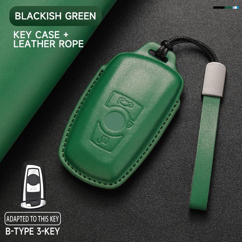 Leather Car Key Cover Case Protection Shell Keychain For Bmw F20 F30 F31 F21 F11 X3 F25 X4 I3 M3 M4 1 3 4 5 Series 320i 530i 550