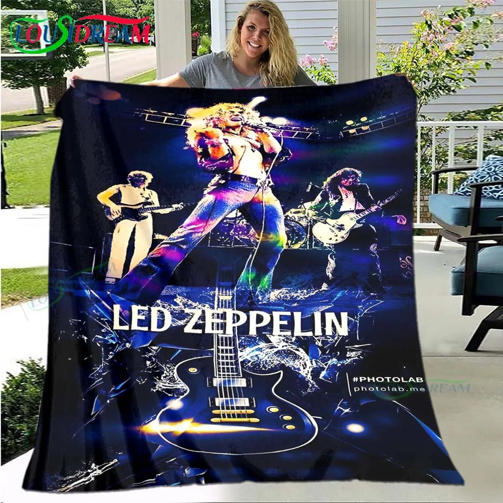 Pop Singer L-Led-Zeppelin Blanket,Flannel Throw Blanket for Home Bedroom Bed Sofa Picnic Office Hiking Leisure Nap Birthday Gift