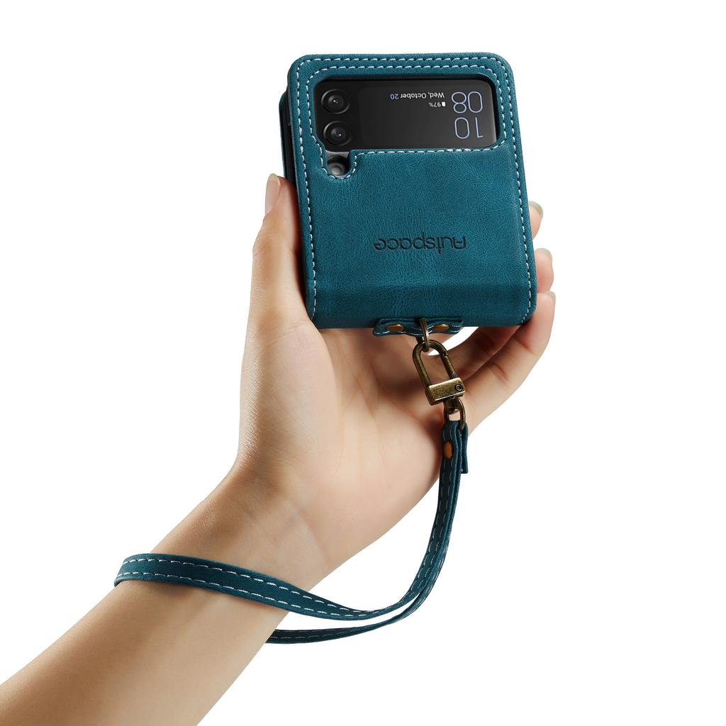 Matowe skórzane etui odporne na odciski palców do Samsung Galaxy Z Flip4 Flip 4 5g Antypoślizgowe etui na akcesoria do telefonu