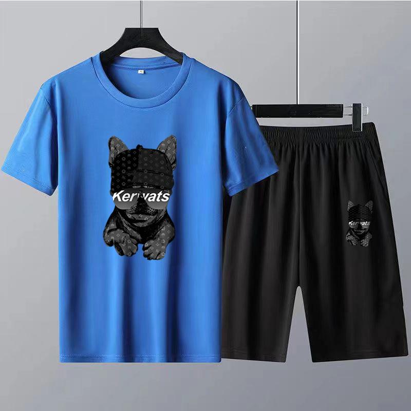 

Спортивный костюм, мужские комплекты, роскошная футболка, шорты, хлопковая спортивная одежда высокого качества, комплект из 2 предметов, модная летняя мужская одежда, уличная одежда 6xl