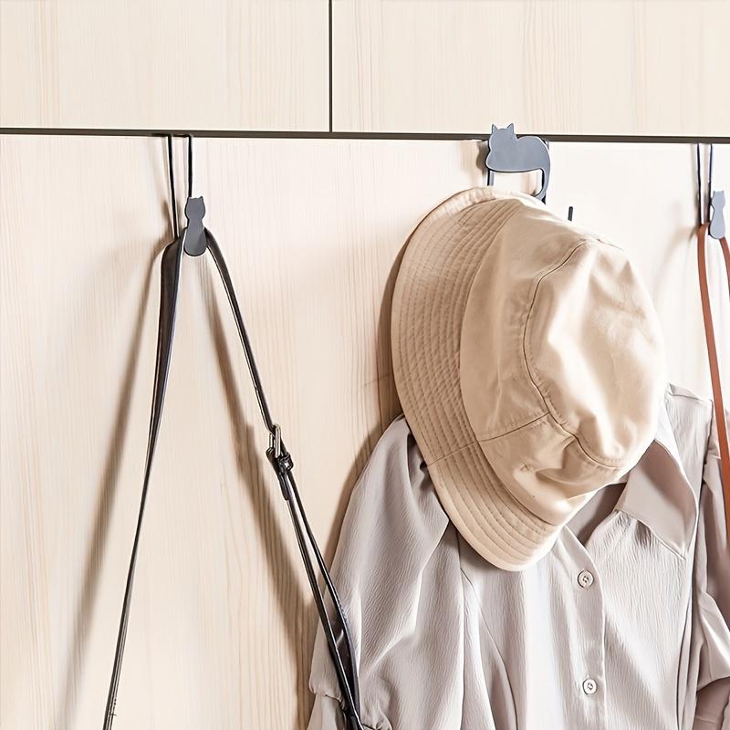 1Pc Cat-Shaped Sturdy Cast Iron Hooks Designed to Hang Over Doors - Easy to Install, for Hats, Towels, Wallets, And Robes Home Organizer