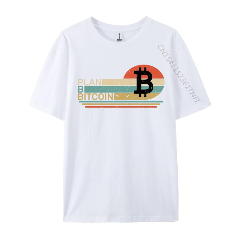Plan B Bitcoin Cryptocurrency Tshirt Tops  Tees All Cotton Tshirts Fashion Vintage High Street T Shirts S