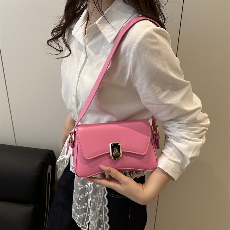 Classic Women's Crossbody Shoulder Bags 2025 Summer Autumn Textured PU Leather Small Square Bag Lady Daily Commuter Satchel Handbags