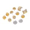 Versatile Gold-Plated Titanium Steel Stud Earrings - Light Luxury Retro Style for Women