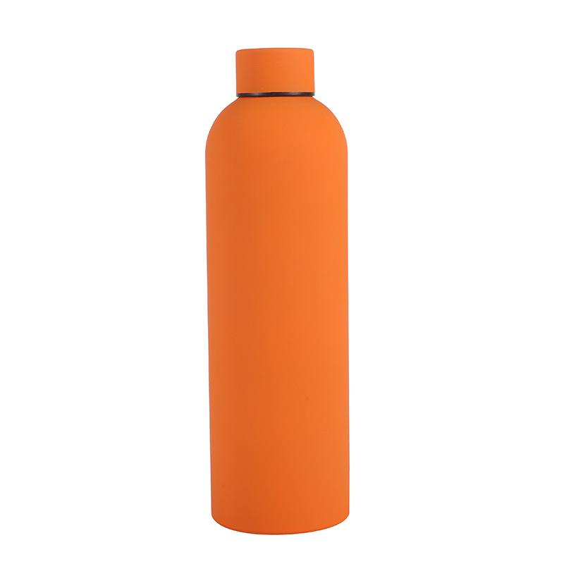 750ml Frosted Stainless Steel Sports Thermos Bottle with Narrow Mouth