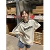 Women's three-stripe short-sleeved t-shirt, new summer style, round neck top