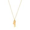 Elegant Pearls Fish Pendant Necklace In Silver Or Gold For Daily Wear And Gift Giving