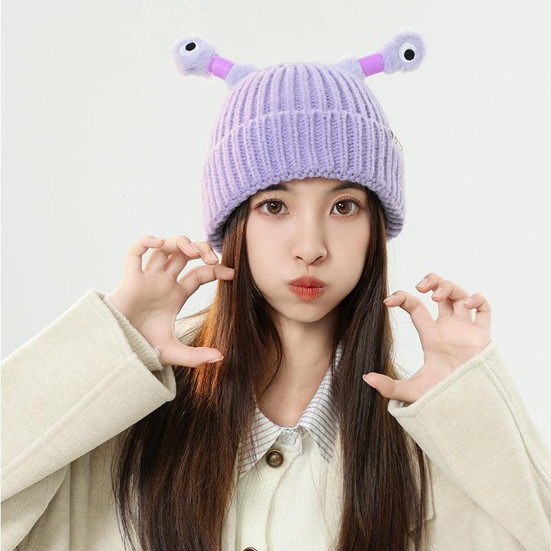 Parent-child Children's Wool Hat Cute Cartoon Funny Luminous Tentacles Autumn and Winter Boys and Girls Warm Knitted Hat