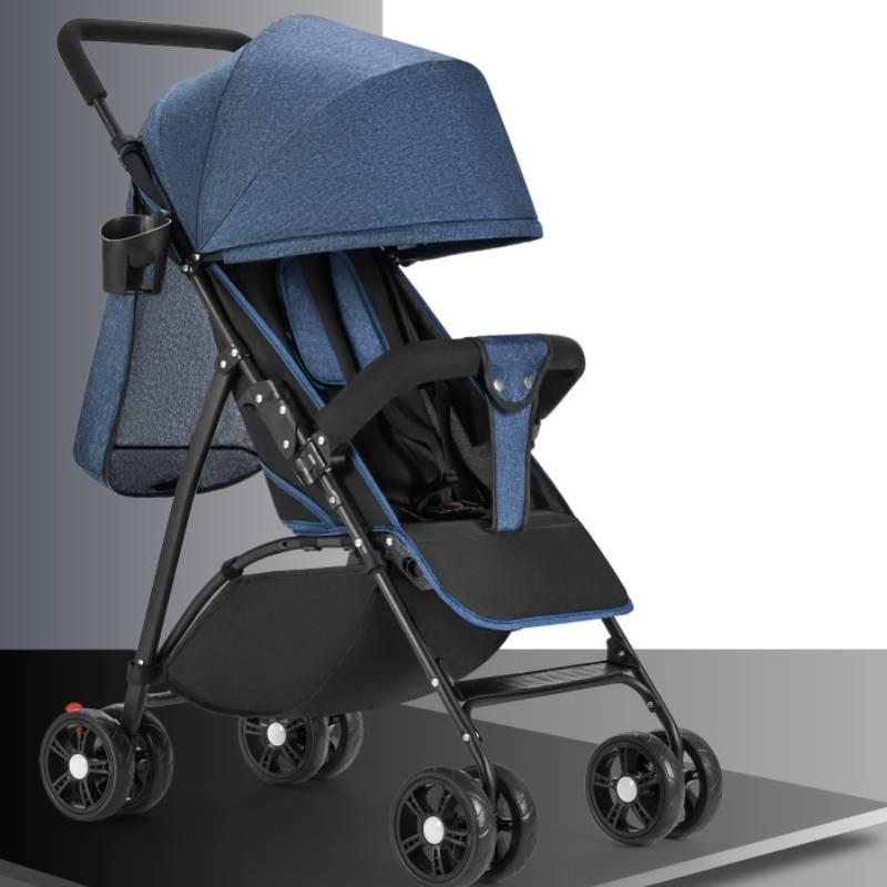 Solid Four Color Wheeled Baby Stroller Lightweight Foldable Convertible Seat