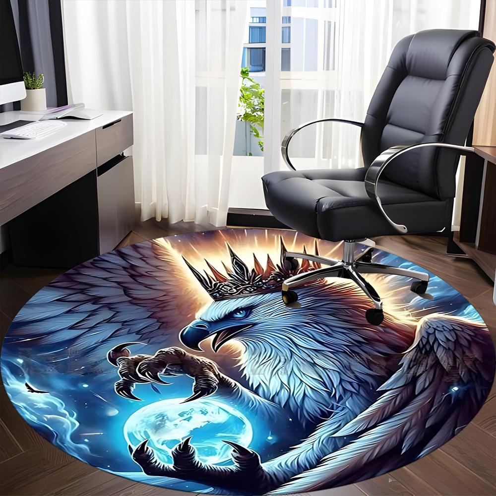 1pc Eagle Fantasy Art Chair Carpet for Office Non-Slip Mat for Office - Decorative Floor Mat Yy251030261