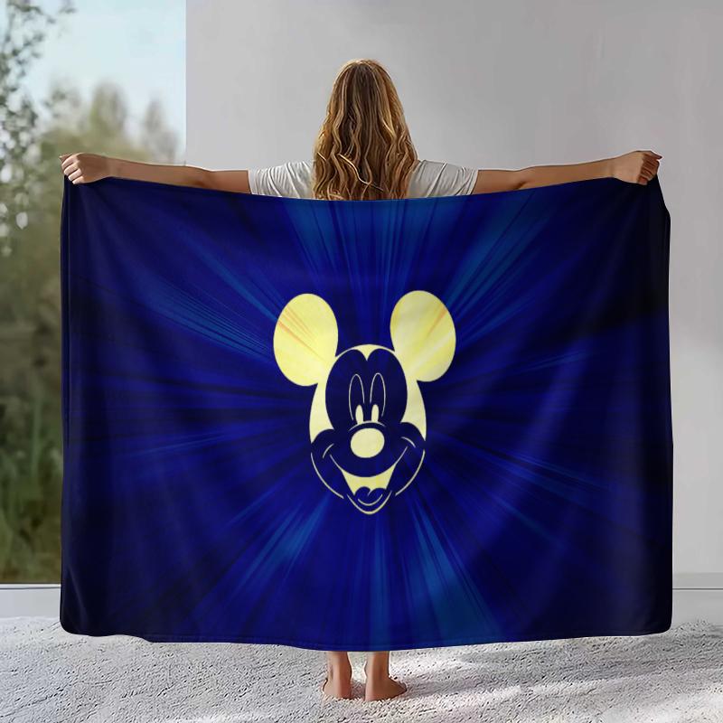 Cartoon Mickey Minnie Mouse Donald Duck Flannel Blanket,Ultra Soft Warm Plush Throw for Home Bedroom Bed Sofa Cover Office gift