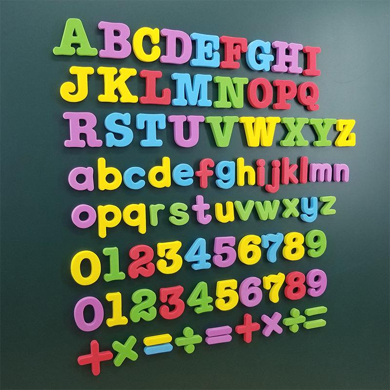 DIY Alphanumeric Refrigerator Magnet ABC Preschool Learning Toy Case for Refrigerator Blackboard Pasting
