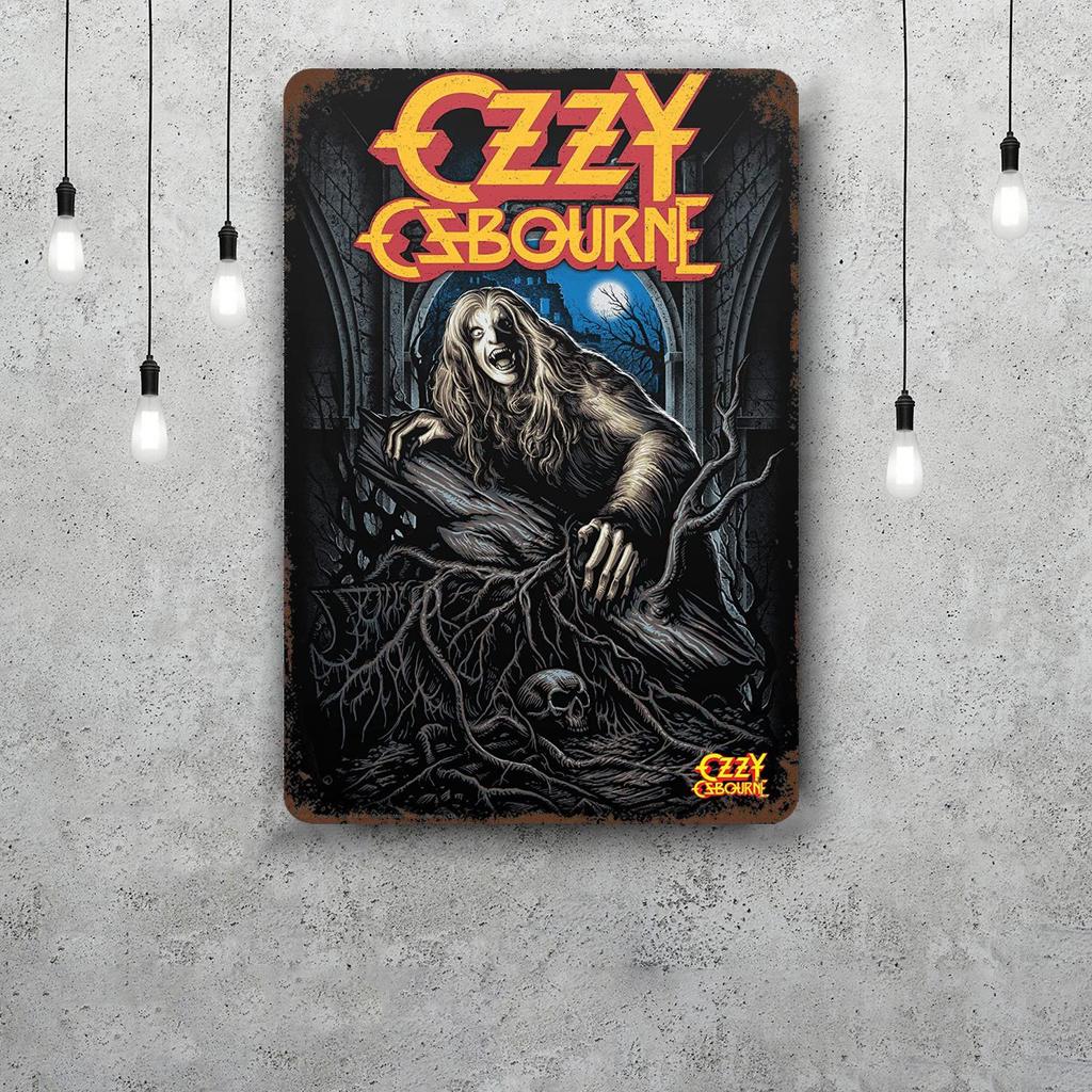 Ozzy osbourne Dekorationsposter Vintage Blechschild Metallschild Dekorative Plakette für Pub Bar Man Cave Club Wanddekoration