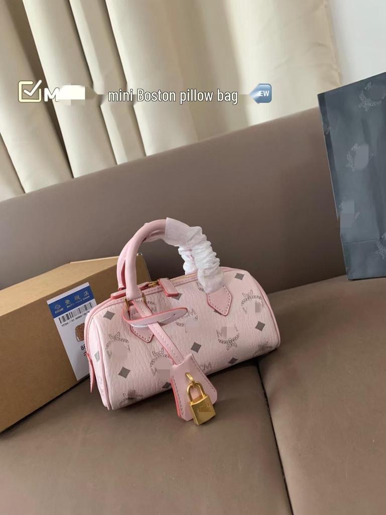 Bolsa Boston Feminina Marca M 2025 - Estampa de Flor Antiga com Fecho Dourado