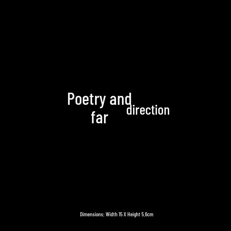 Creative Reflective Poetry Car Sticker for Rear Window Decor 30cm