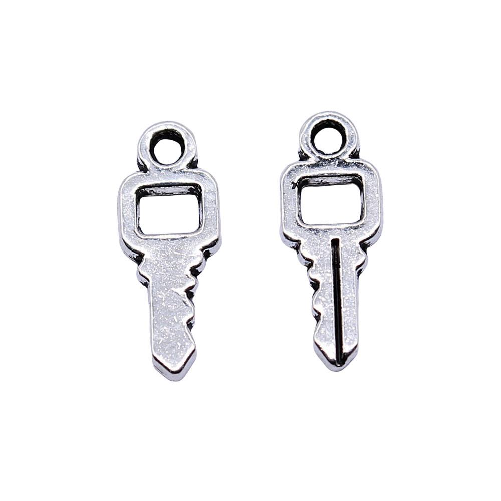 Simple Skeleton Key Charms Multi Color Alloy Pendants For Vintage Themed Jewelry