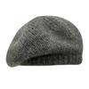 Solid Color Wool Painter Hat Fluffy Knitted Octagonal Cap Casual Knitted Beret Hat  Winter