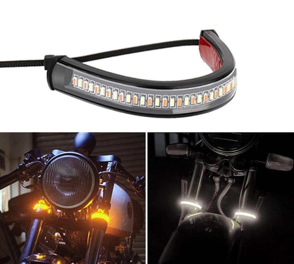 DRL FLEX LED denní svícení + dynamické ukazatele motocyklu, 12V