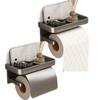 Punch-free Toilet Paper Holder Baffle Design 2-in-1 Paper Roll Rack Tissue Roll Hanger  Kitchen
